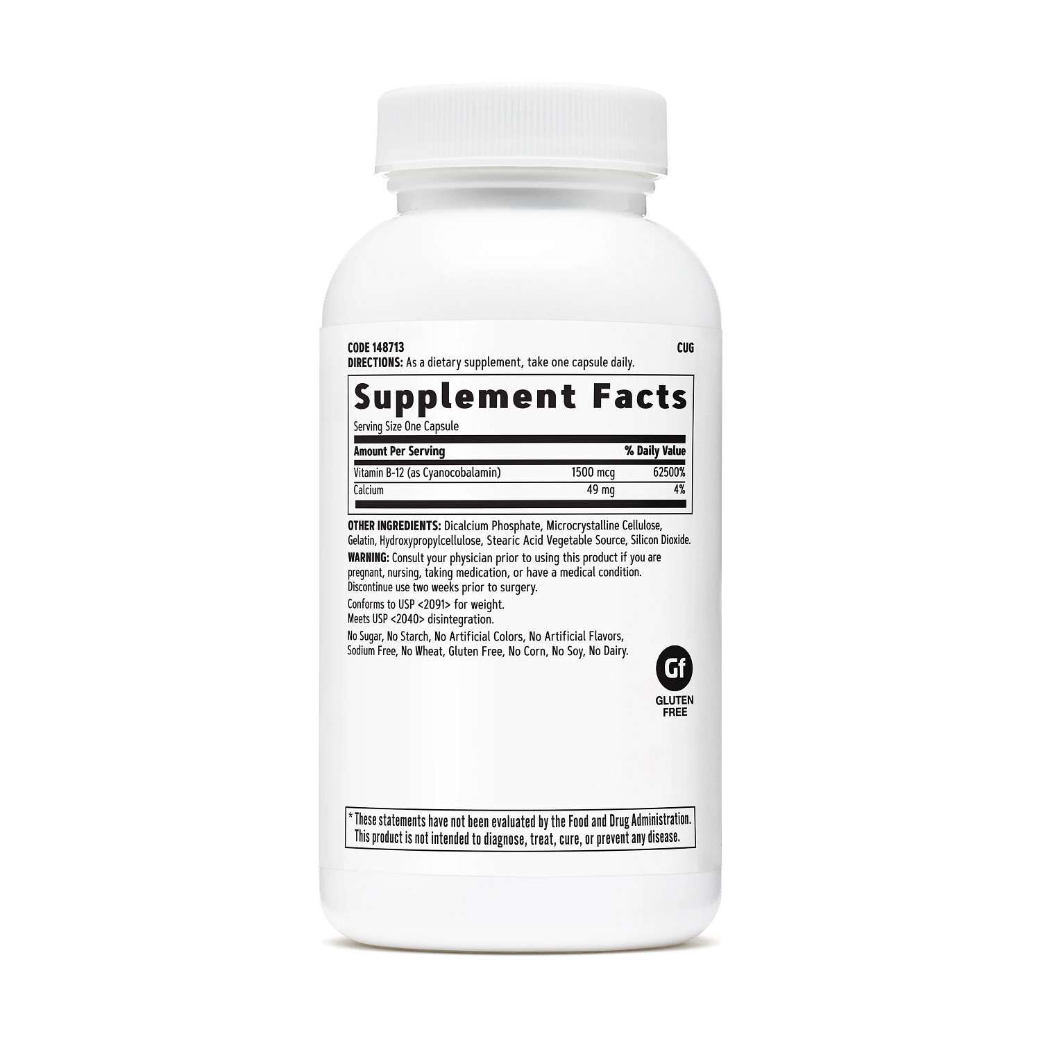 Vitamin B-12 1500 mcg - 90 Capsules (90 Servings)